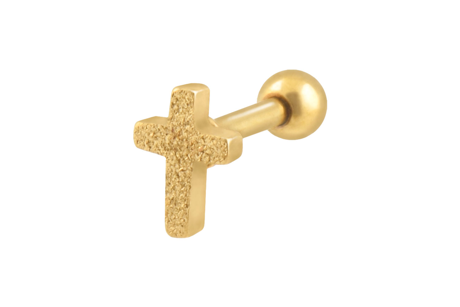 Chirurgenstahl Ohrpiercing KREUZ + DIAMANTOPTIK ++SALE++